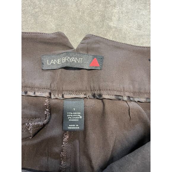 Lane Bryant Dress Pants Womens 1 14‎ Houston Straight Brown Right Fit - Picture 4 of 5